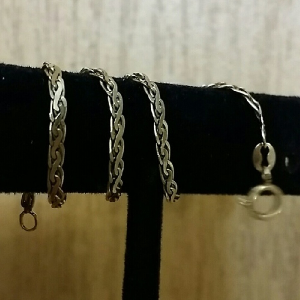 14k bracelet.  Gorgeous and flexible!